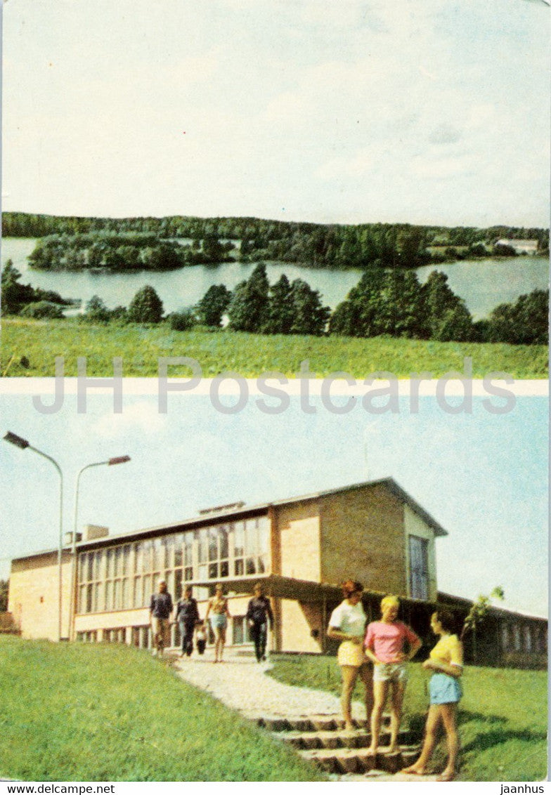 View of lake Pühajärv - The Tartu State University Sports Base at Kääriku - 1 - 1970 - Estonia USSR - unused - JH Postcards