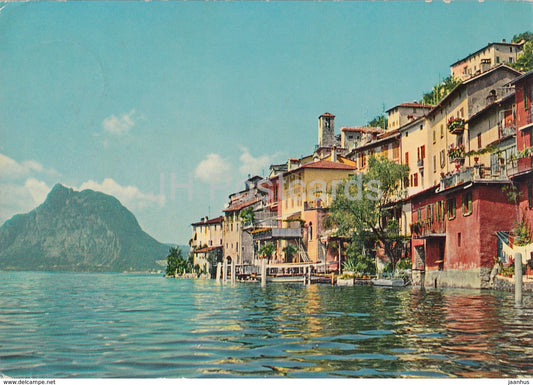 Gandri mit San Salvatore - Ristorante Pensione Bella Vista Gandria - 524 - 1959 - Switzerland - used - JH Postcards