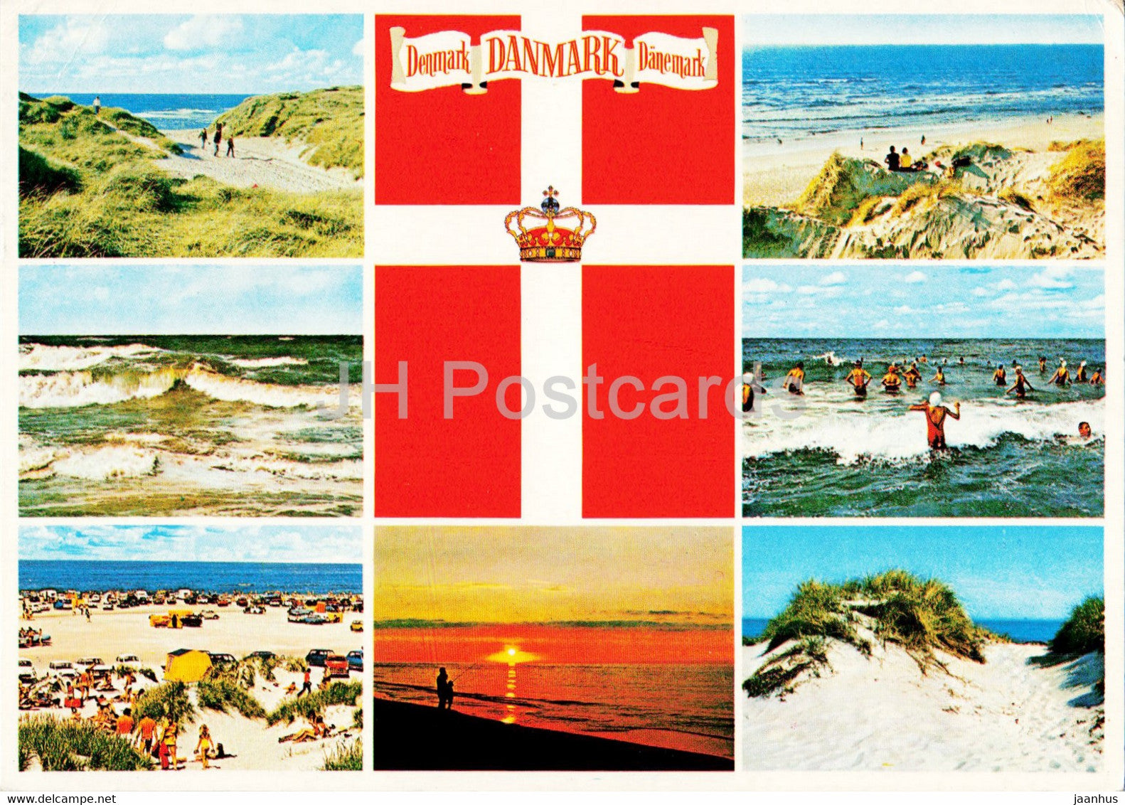 Vesterhavet - North Sea - beach - sea - 1980 - Denmark - used - JH Postcards