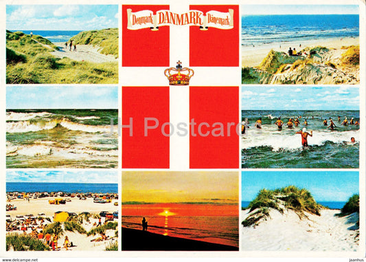 Vesterhavet - North Sea - beach - sea - 1980 - Denmark - used - JH Postcards