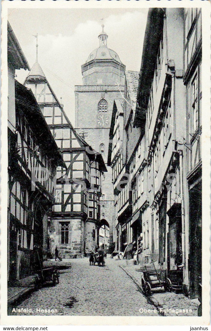 Alsfeld - Hessen - Obere Fuldagasse - old postcard - 1939 - Germany - used - JH Postcards