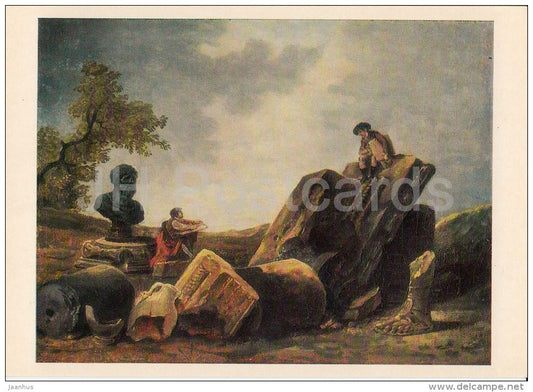 painting by Hubert Robert - Artists - French art - 1981 - Russia USSR - unused - JH Postcards