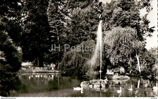 Thermalkurort Badenweiler - Am Schwanenweiher - old postcard - Germany - unused - JH Postcards