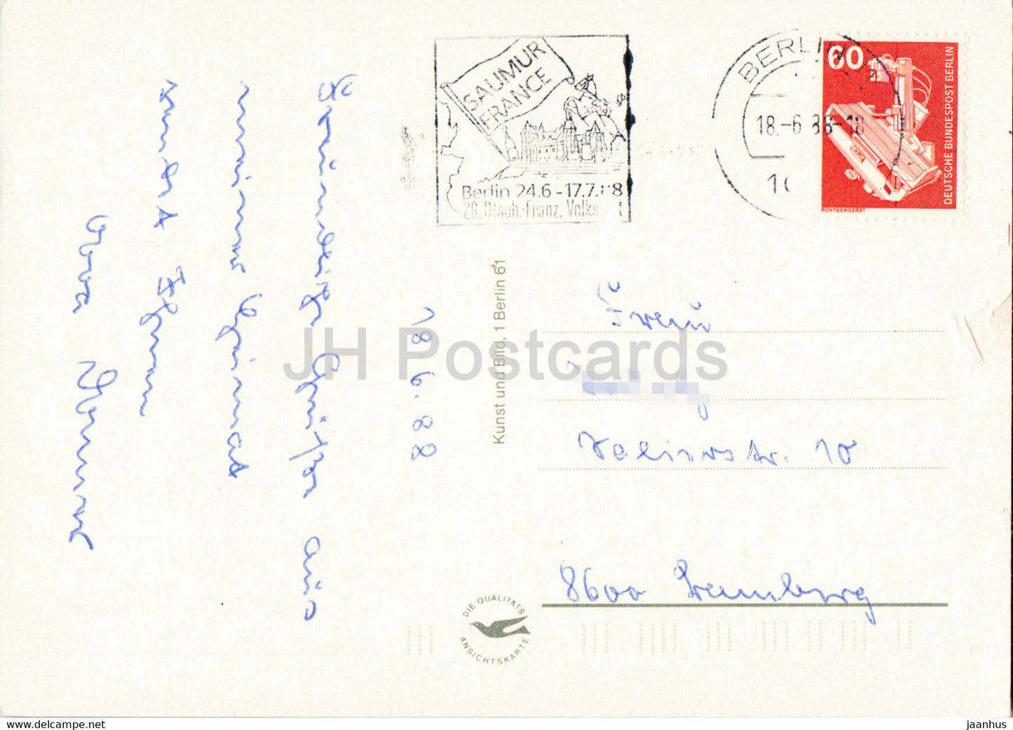 Alt Berlin - Gorlitzer Bahnhof - railway station - tram - 1960 - Germany - used