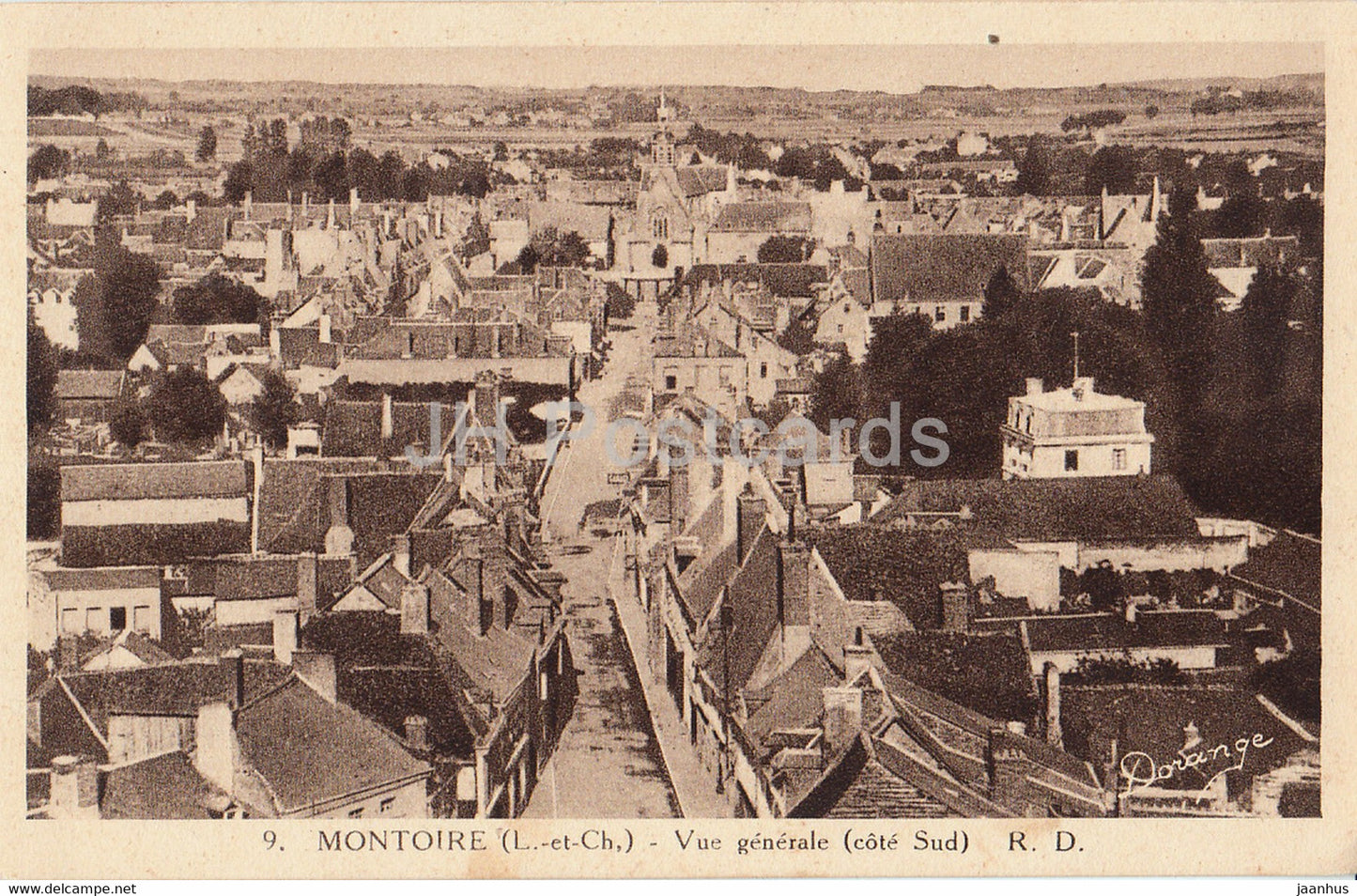 Montoire - Vue Generale cote Sud - 9 - old postcard - France - unused - JH Postcards