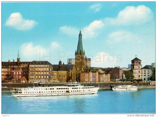 Düsseldorf - Rathausufer - schiff - ship - D 31 - Germany - 1973 gelaufen - JH Postcards