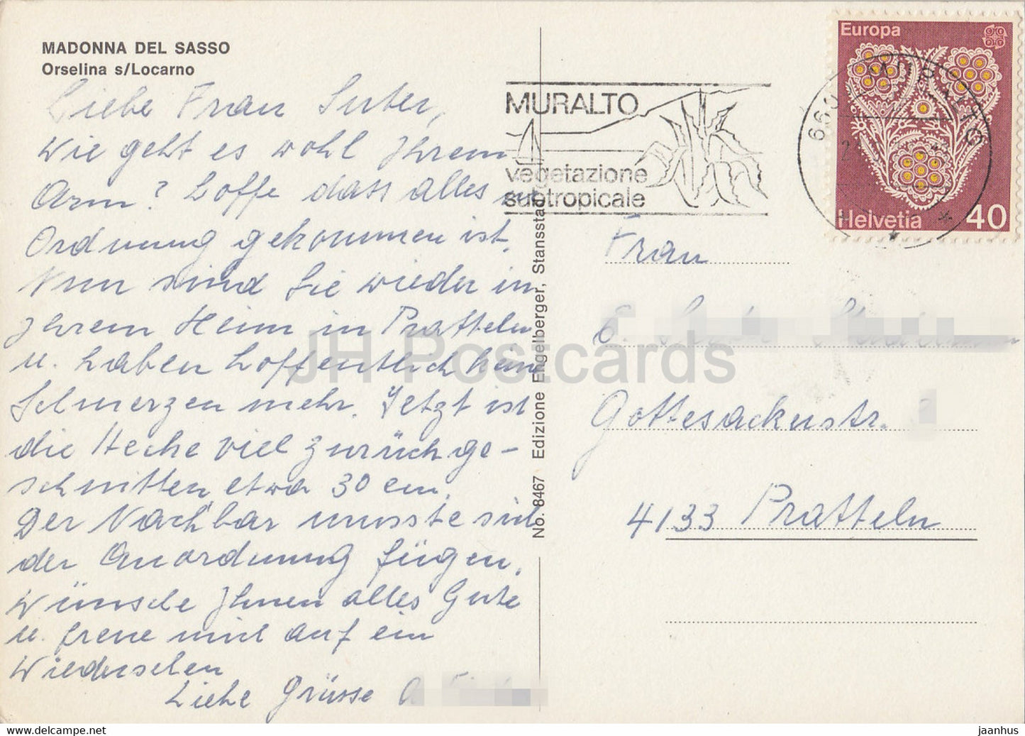 Madonna del Sasso - Orselina - Locarno - 8467 - Suisse - d'occasion