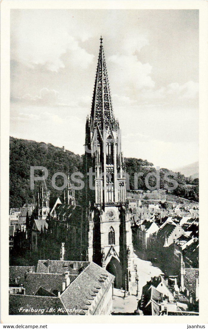 Freiburg i Br Munster - cathedral - 7810 - old postcard - Germany - unused - JH Postcards
