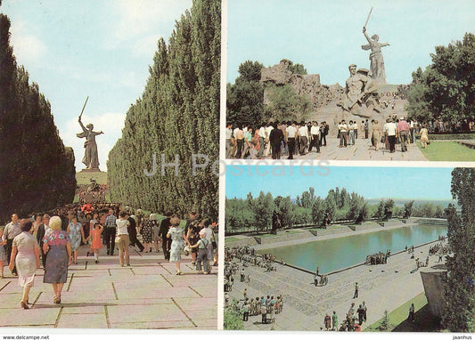 Volgograd - Pyramid Poplar Alley - square - Stalingrad Battle Memorial - postal stationery - 1984 - Russia USSR - unused - JH Postcards
