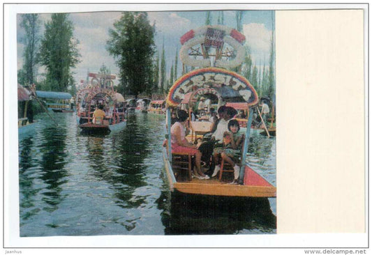 On Sochimilko channels - Amusement Park - 1970 - Mexico - unused - JH Postcards