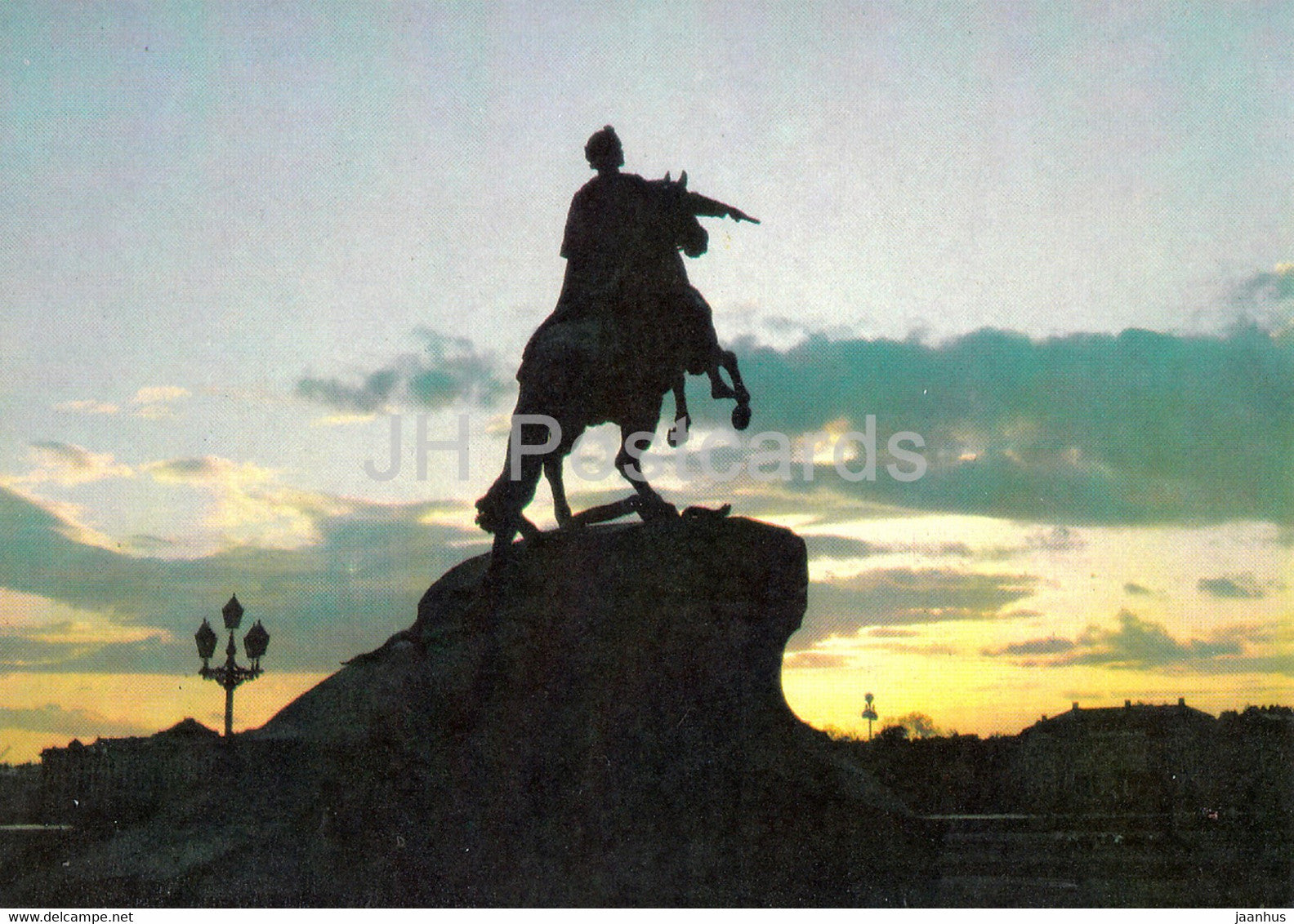 Leningrad - St Petersburg - monument to Peter I - Bronze Horseman - postal stationery - 1990 - Russia USSR - unused - JH Postcards
