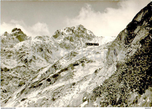 Vysoke Tatry - Zbojnicka chata vo Velkej Studenej doline - chalet - High Tatras - Slovakia - Czechoslovakia - used - JH Postcards