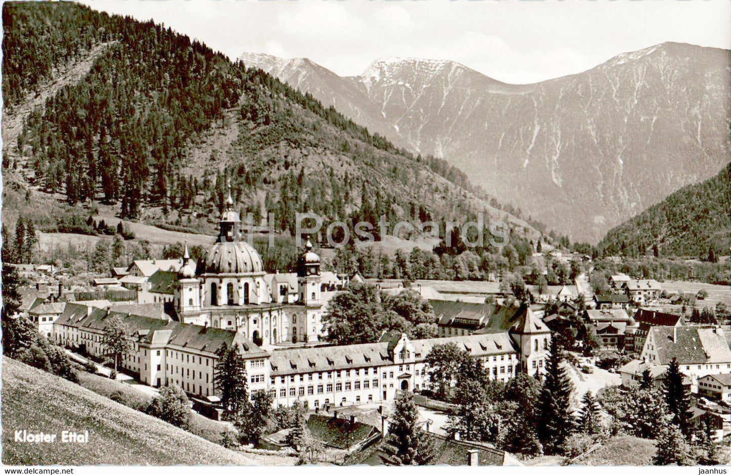 Benedikter Abtei Ettal - Kloster Ettal - old postcard - Germany - unused - JH Postcards