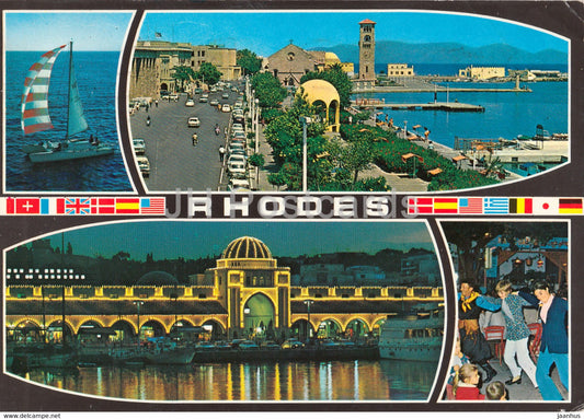Rhodes - multiview - 1985 - Greece - used - JH Postcards