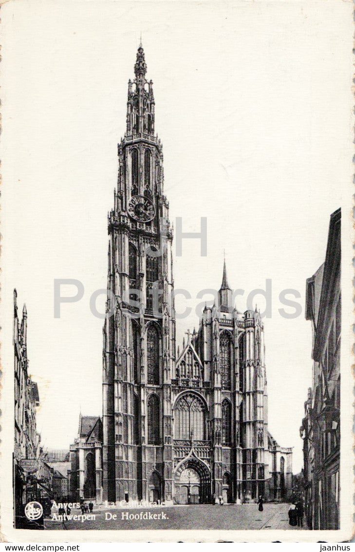Anvers - Antwerpen - La Cathedrale - De Hoofdkerk - cathedral - old postcard - 1937 - Belgium - used - JH Postcards
