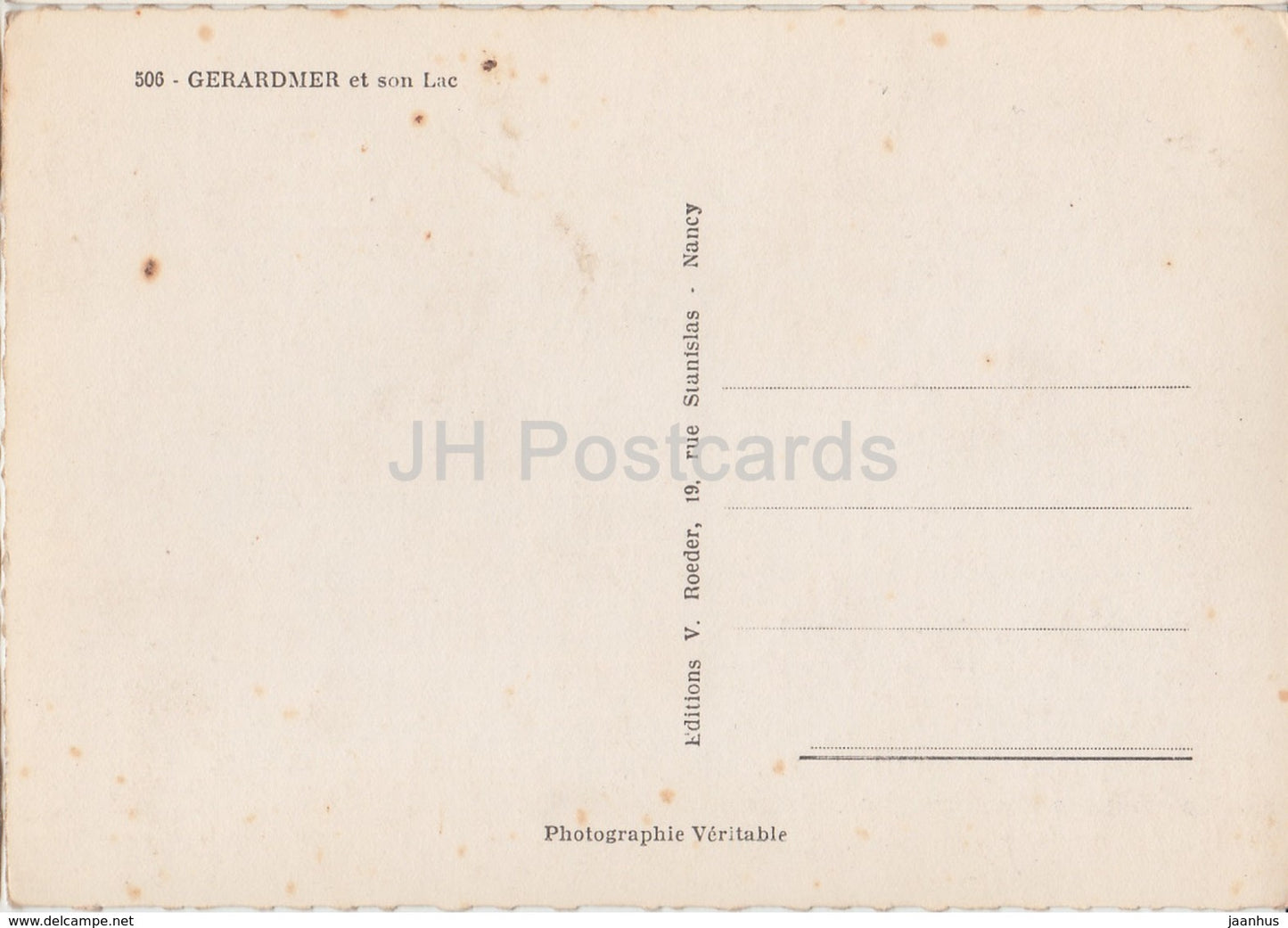 Gerardmer - Et son Lac - See - 506 - Frankreich - unbenutzt