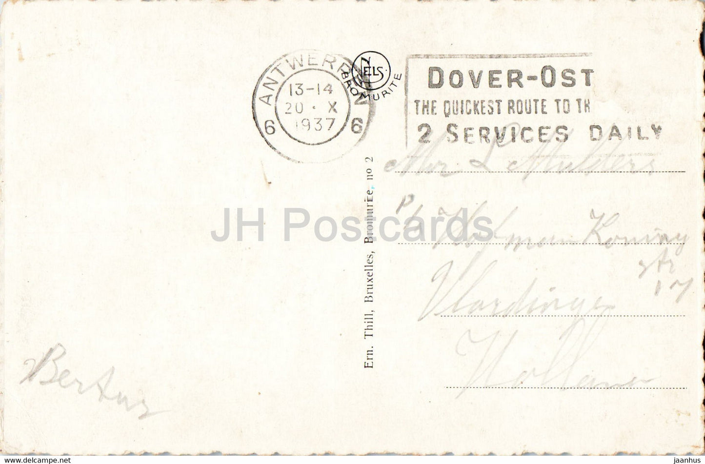 Anvers - Anvers - La Cathedrale - De Hoofdkerk - cathédrale - carte postale ancienne - 1937 - Belgique - utilisé