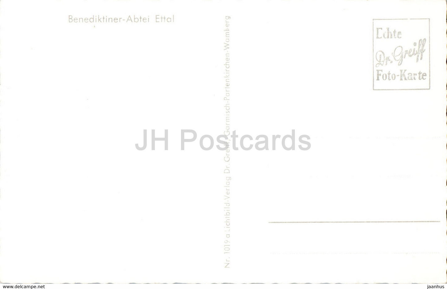 Benedikter Abtei Ettal - Kloster Ettal - carte postale ancienne - Allemagne - inutilisée