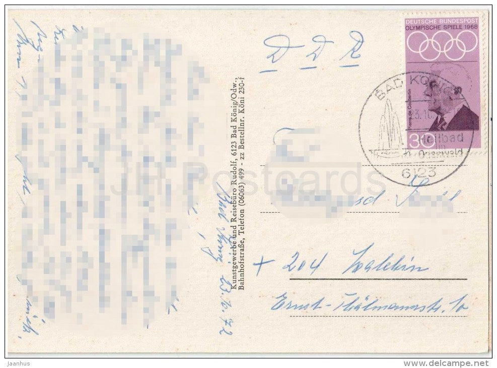 Gruss aus Bad König , Odenwald - Germany - 1972 gelaufen - JH Postcards