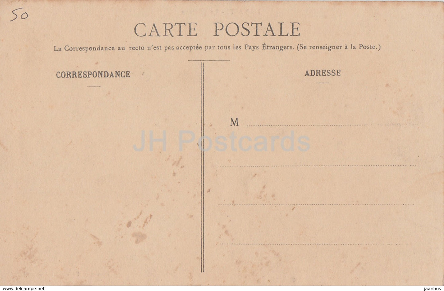 Le Vast - Le Chateau - castle - old postcard - France - unused