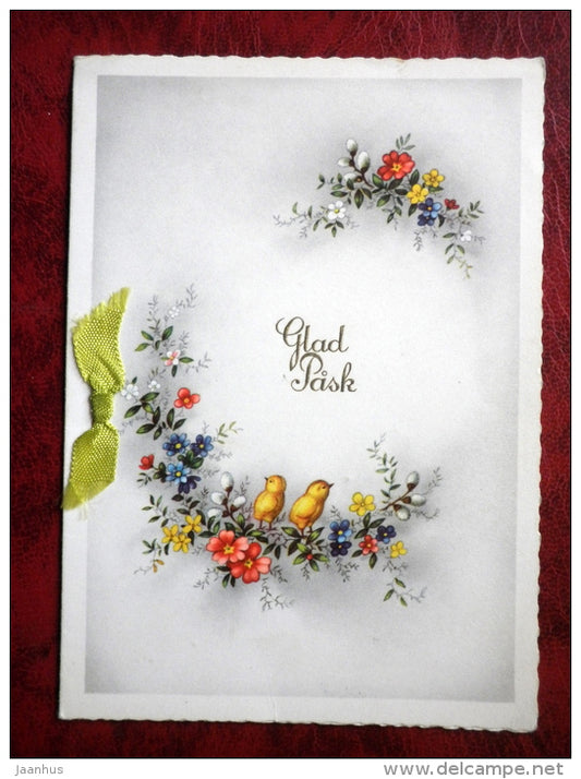 Easter greeting card - Glad Pask - Sweden - unused - JH Postcards