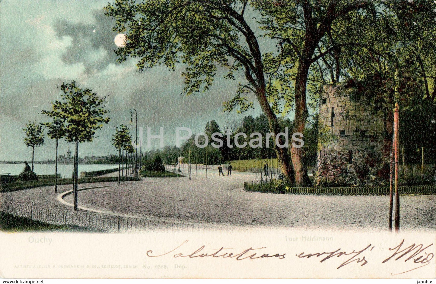 Ouchy - Tour Haldimann - old postcard - 1903 - Switzerland - used - JH Postcards