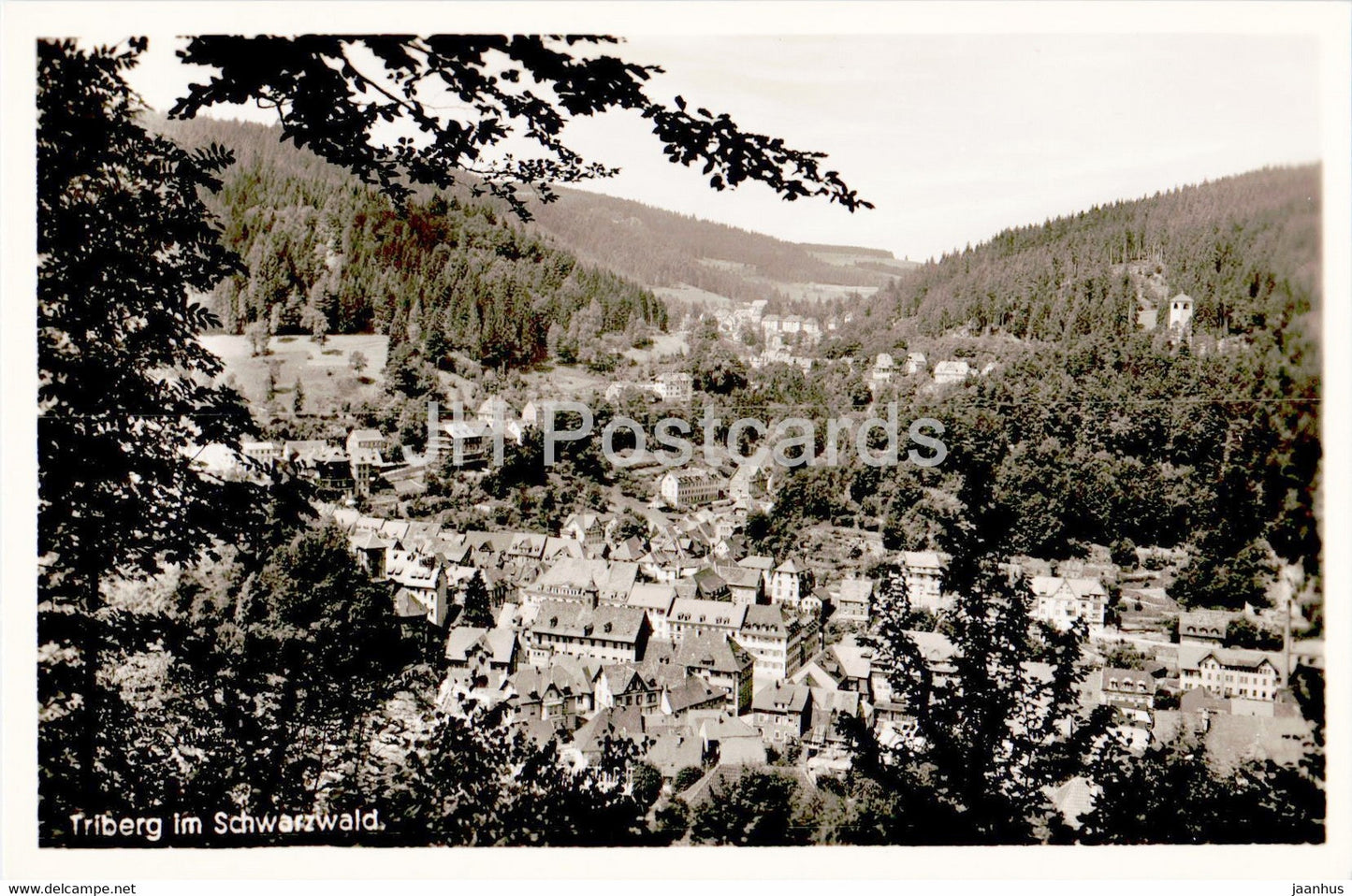 Triberg im Schwarzwald - Hotel uber'm Wasserfall - old postcard - Germany - unused - JH Postcards