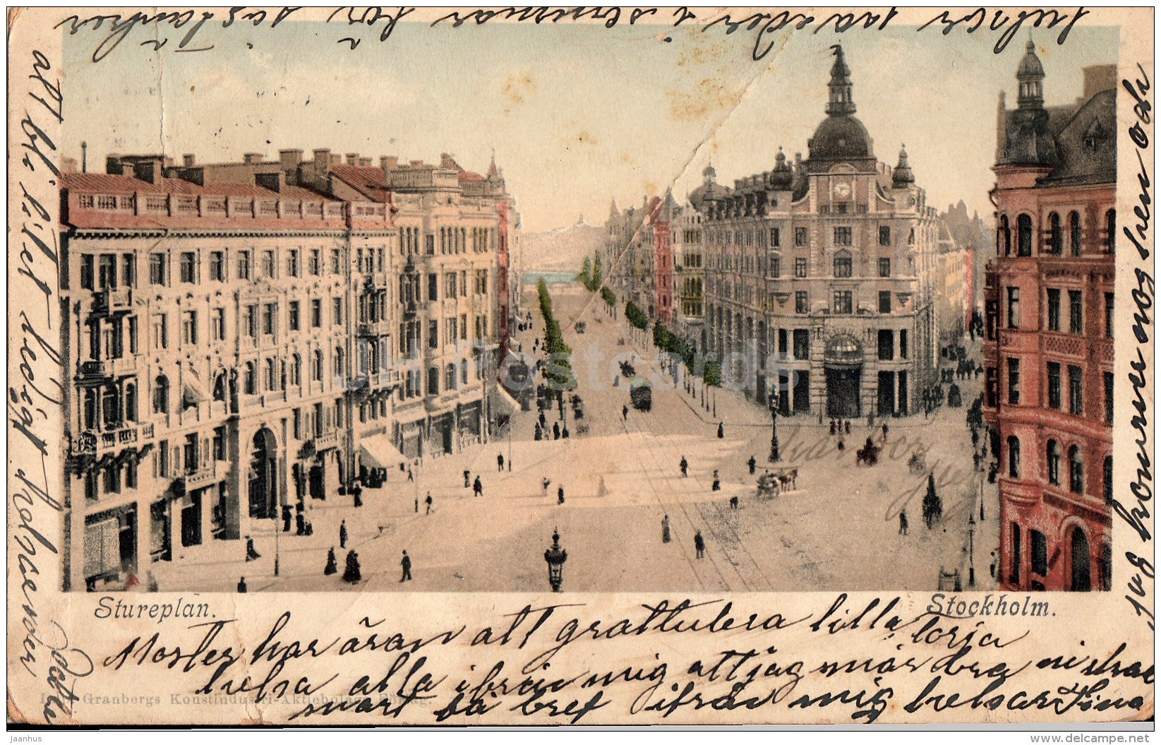 Stureplan - Stockholm - Sweden - used - JH Postcards