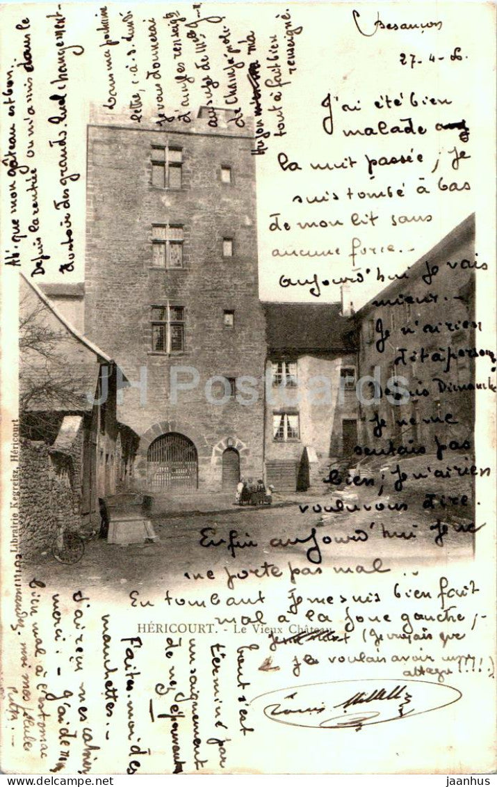 Hericourt - Le Vieux Chateau - castle - old postcard - 1906 - France - used - JH Postcards