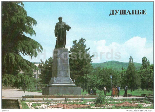 monument to the poet Rudagi - Dushanbe - 1985 - Tajikistan USSR - unused - JH Postcards