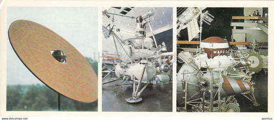 model of helio-rocket plane - satellite Luna - State Museum of the History of Cosmonautics - 1984 - Russia USSR - unused - JH Postcards