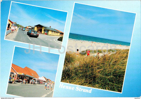 Henne Strand - beach - street - multiview - 9116 - 1998 - Denmark - used - JH Postcards