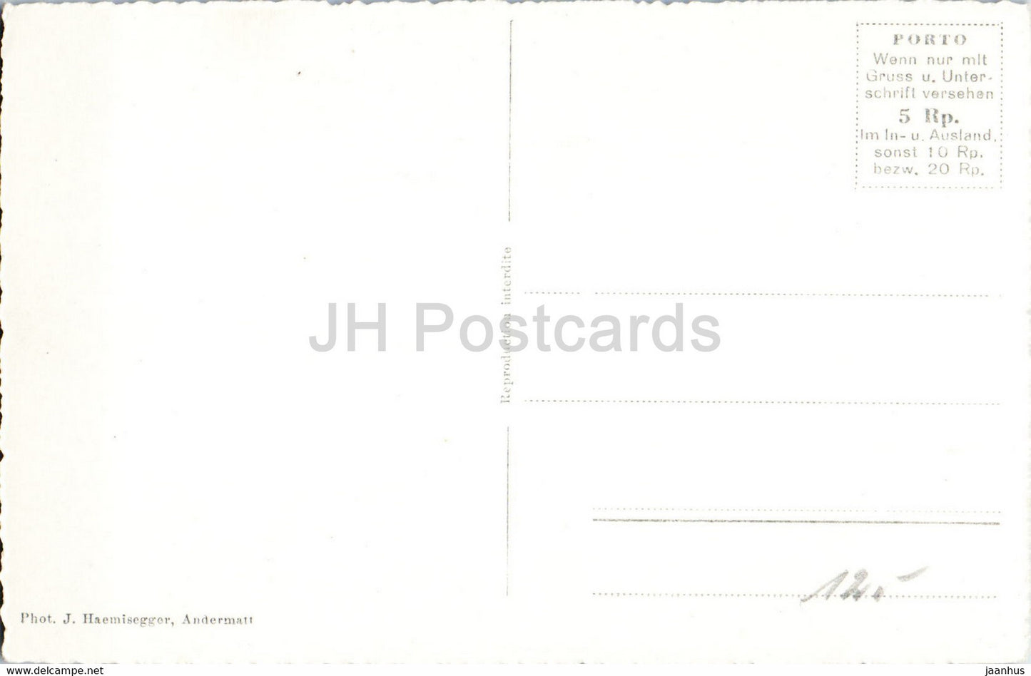 Andermatt - Im Skigelande - Skifahren - 5658 - alte Postkarte - Schweiz - unbenutzt