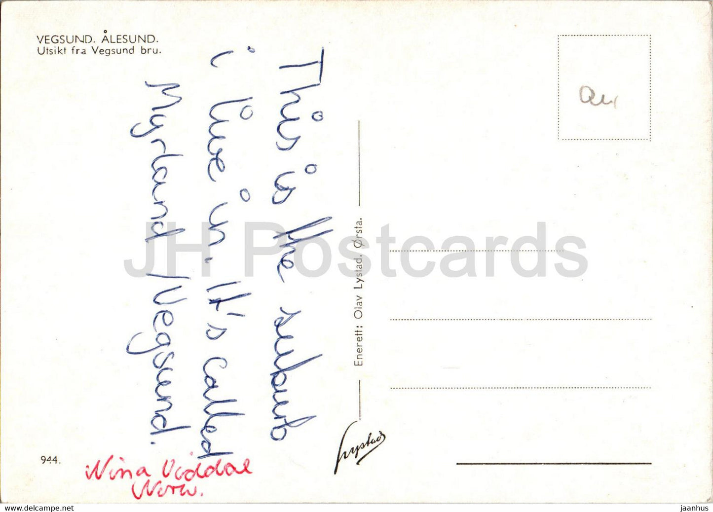 Vegsund - Alesund - Utskit fra Vegsund bru - 944 - Norvège - occasion