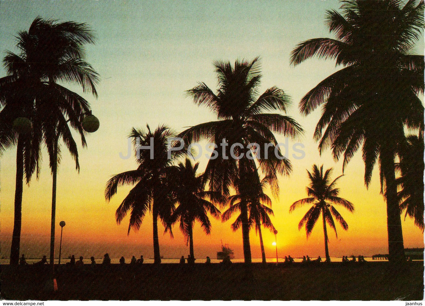 Sunset along Roxas Boulevard - Manila - Philippines - unused - JH Postcards