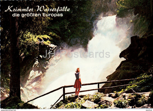 Krimmler Wasserfalle 400 m - Mittlerer Fall - waterfall - Austria - unused - JH Postcards