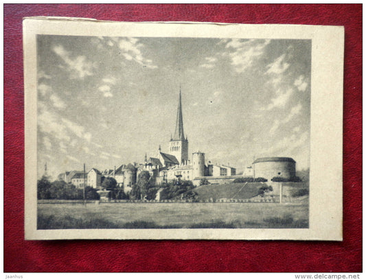 Oleviste Church - Fat Margaret tower - Old Town - Tallinn - nr 122 - 1920s-1930s - Estonia - unused - JH Postcards