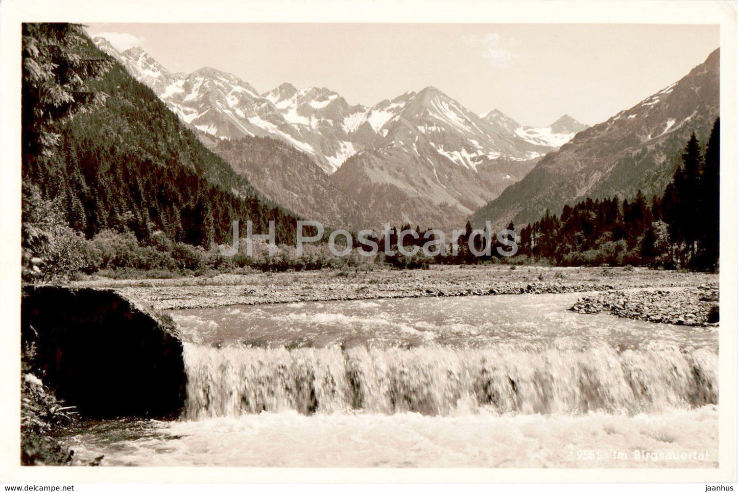 Die Stillach im Birgsautal bei Oberstdorf - old postcard - 1966 - Germany - used - JH Postcards
