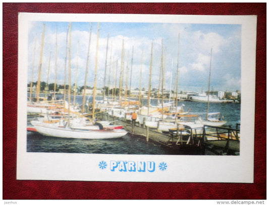 Yachts on the river - Pärnu - 1976 - Estonia USSR - unused - JH Postcards