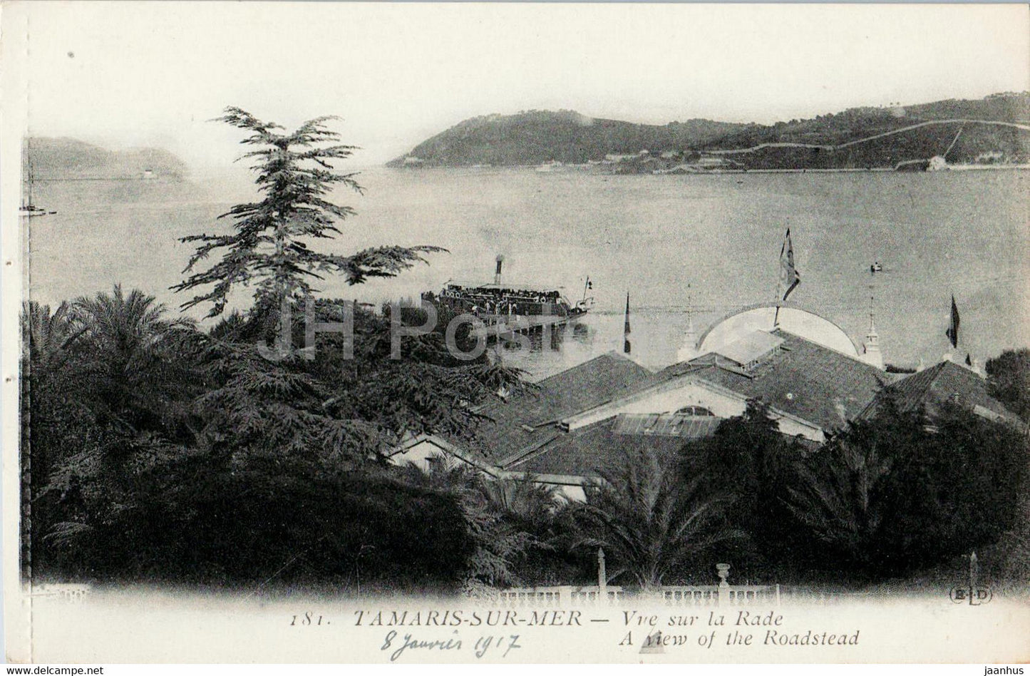 Tamaris Sur Mer - Vue sur la Rade - A view of the Roadstead - 181 - old postcard - France - unused - JH Postcards