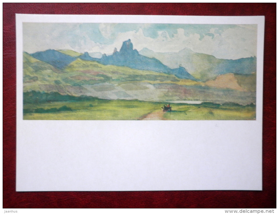 painting by V. Surikov , Minusinsky Steppe , 1873 - russian art  - unused - JH Postcards