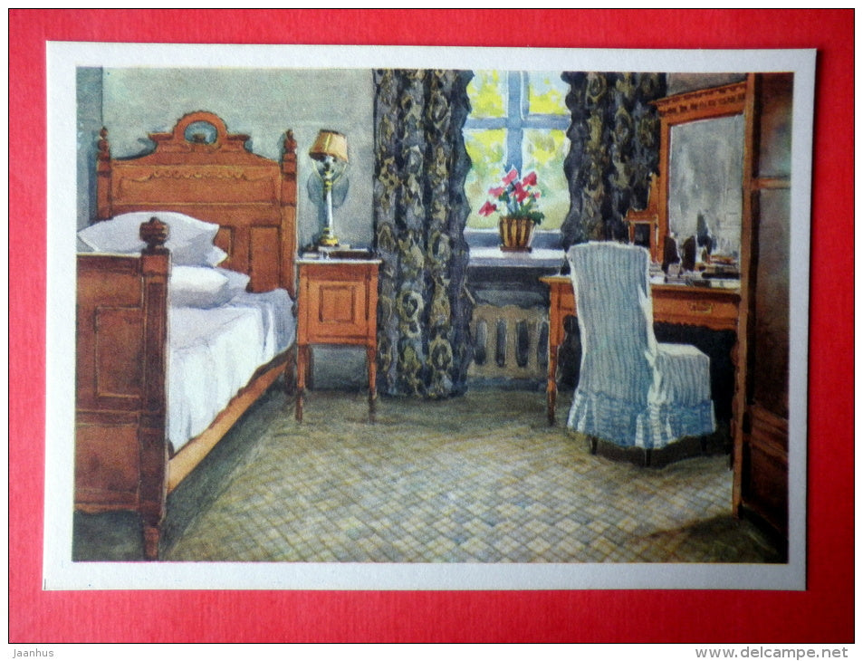 Lenin`s Room in Northern Outbuilding by V. Kochegura - Lenin Memorial Museum at Gorki - 1968 - Russia USSR - unused - JH Postcards