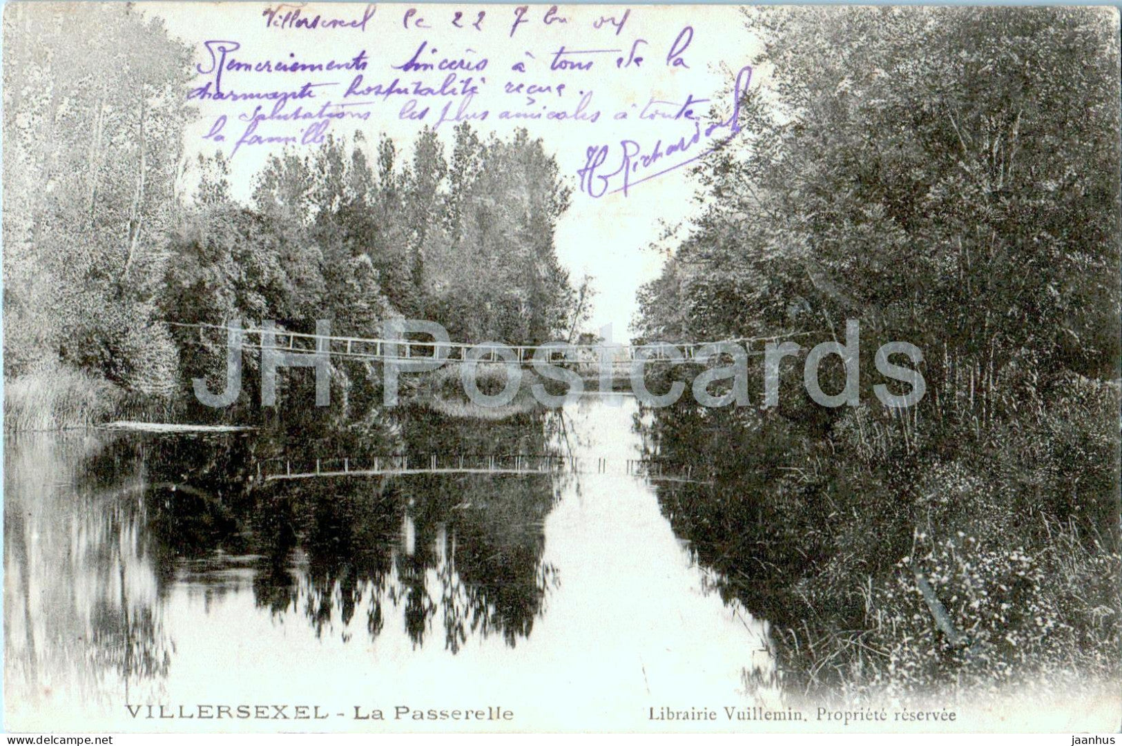 Villersexel - La Passerelle - The Gateway - old postcard - 1904 - France - used - JH Postcards
