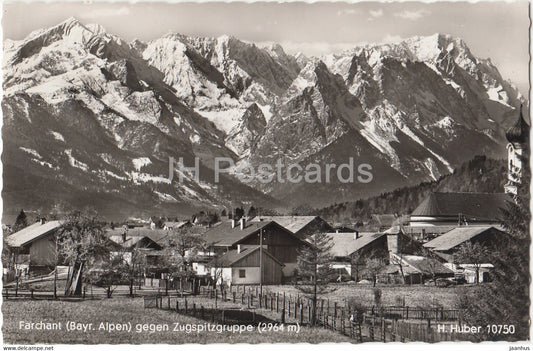 Farchant gegen Zugspitzgruppe 2964 m - Germany - used - JH Postcards
