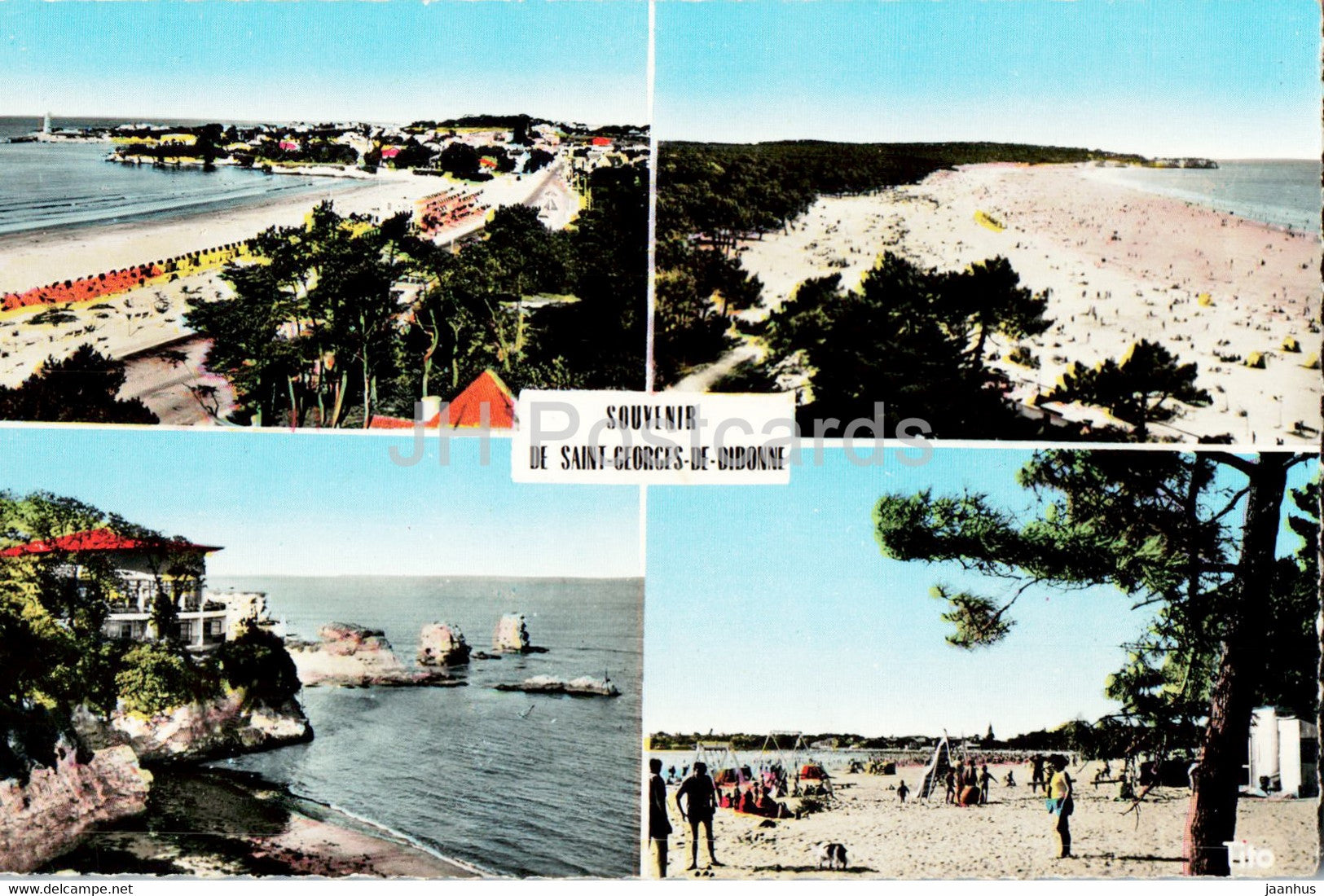 Souvenir de Saint Georges de Didonne - Vue Generale - La Plage - Vallieres - beach - 344 - France - unused - JH Postcards