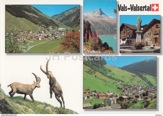 Vals Valsertal 1250 m - multiview - Switzerland - unused - JH Postcards