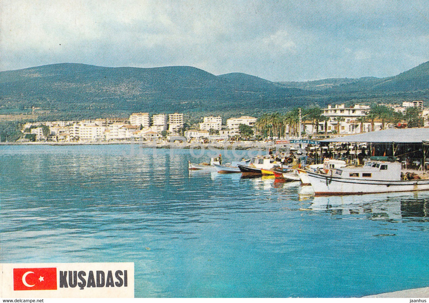 Kusadasi - port - boat - 1985 - Turkey - used - JH Postcards