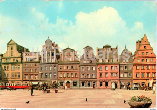 Wroclav - Plac Solny - Salt Square - tram - Poland - unused - JH Postcards