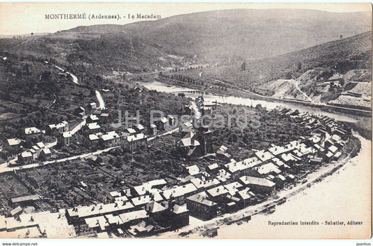 Montherme - I e Macadam - old postcard - 1929 - France - used - JH Postcards