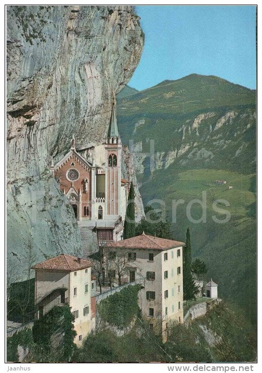 Basilica Santuario , Madonna della Corona - Verona - Veneto - 37010 - Italia - Italy - sent from Italy to Germany 1993 - JH Postcards